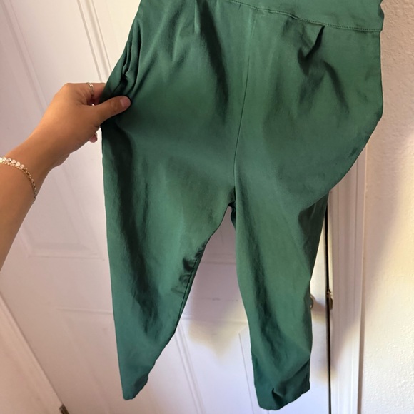 VOODOO VIXEN emerald green mod pinup retro overalls cropped jumpsuit - Picture 4 of 7